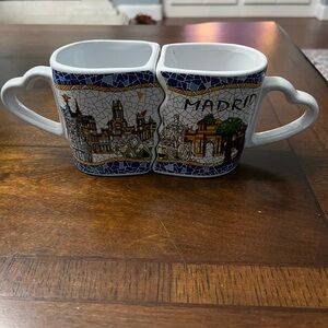 Twin cups from Madrid, brand new never used.